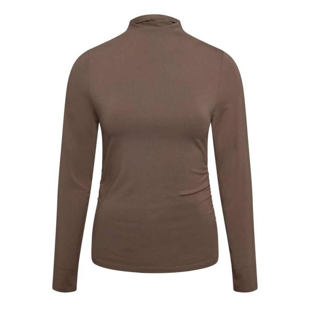 Levis Womens/Ladies Nina Roll Neck Slim T-Shirt / Taupe Grey